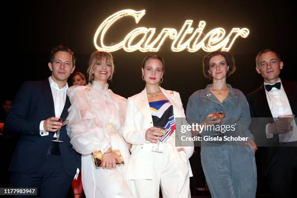 Trystan Puetter, Heike Makatsch, Sonja Gerhardt, Miriam Stein, Volker Bruch during the "Clash de Cartier - The Opera" event at Eisbachstudios on...