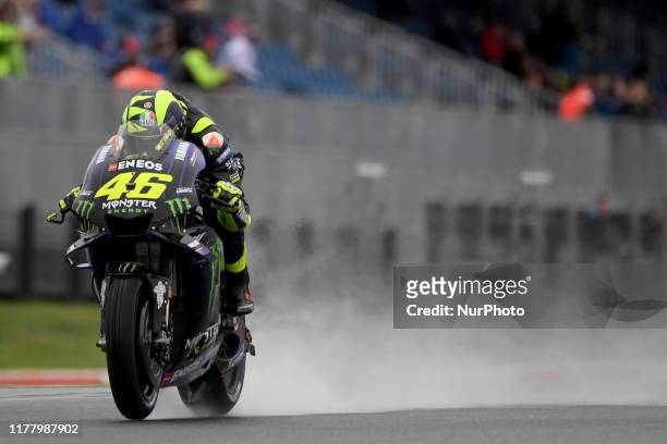 Valentino Rossi of Italy rides the Monster Energy Yamaha MotoGP bike during practice for the Australian MotoGP at the Phillip Island Grand Prix...