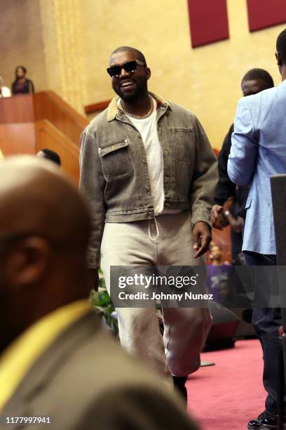 Kanye West attends Sunday Service at The Greater Allen A.M.E. Cathedral of New York on September 29, 2019 in New York City.