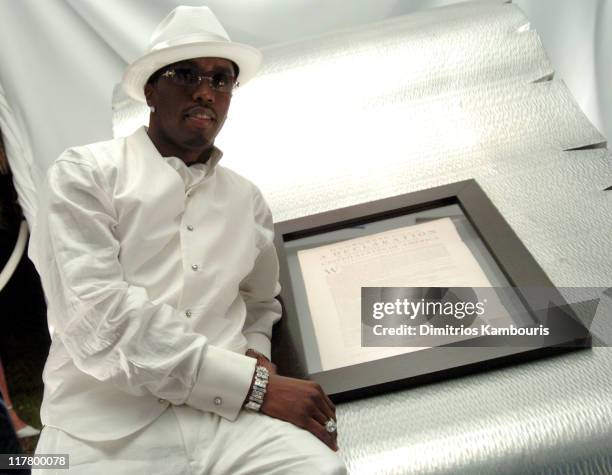 Sean "P. Diddy" Combs at the PS2 Estate during PS2 Estate Day 3 - 6th Annual P. Diddy White Party in Bridgehampton, New York, United States.