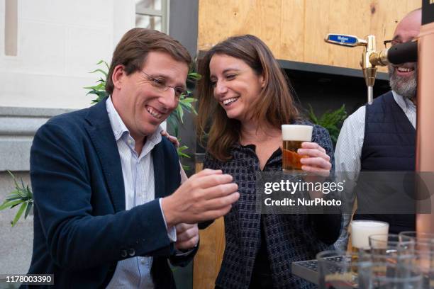 The mayor of Madrid, José Luis Martínez-Almeida and Andrea Levy, at the opening of the festival organized on the occasion of the centenary of the...