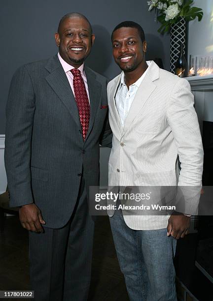 Forest Whitaker and Chris Tucker during Dom Perignon Celebration for Forest Whitaker - February 27, 2007 at Boulevard3 in Hollywood, California,...