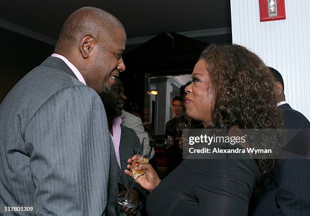 Forest Whitaker and Oprah Winfrey during Dom Perignon Celebration for Forest Whitaker - February 27, 2007 at Boulevard3 in Hollywood, California,...