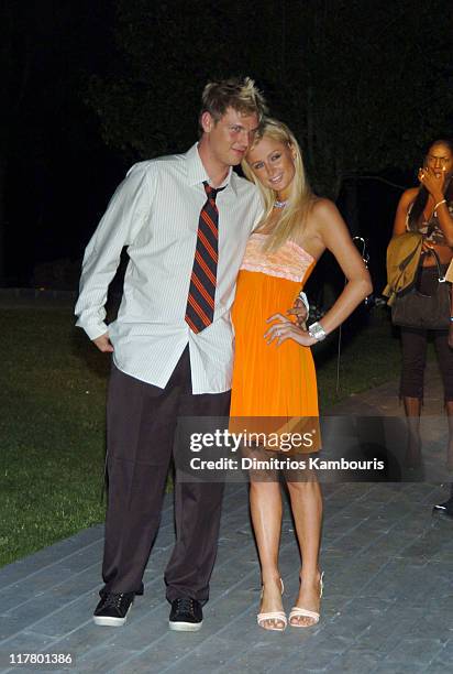 Nick Carter and Paris Hilton at the PS2 Estate during PS2 Estate Day Two - Launch Party For Jay Z's New S. Carter Tennis Shoe in Bridgehampton, New...