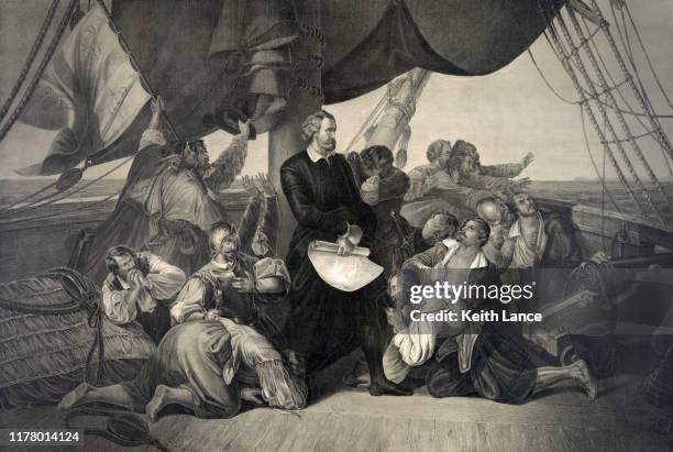 christopher columbus discovering america - sailing ship painting stock illustrations