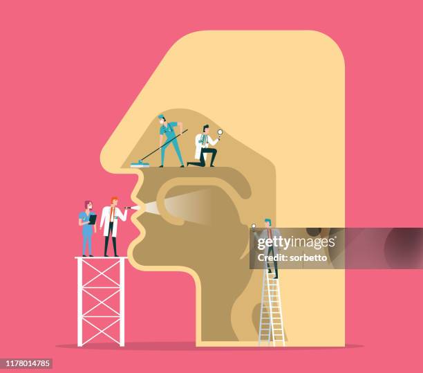 respiratory system - human nose stock illustrations