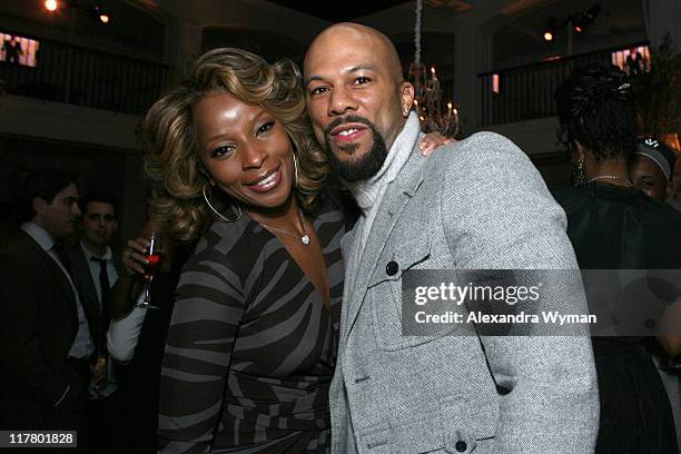 Mary J. Blige and Common during Dom Perignon Celebration for Forest Whitaker - February 27, 2007 at Boulevard3 in Hollywood, California, United...