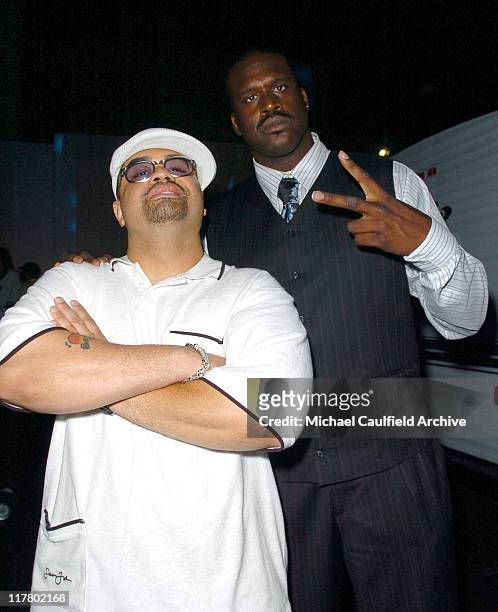 Heavy D and Shaquille O'Neal during 2nd Annual Rollin'24 Deep: GM All-Car Showdown - After Party at Paramount Studios in Los Angeles, California,...