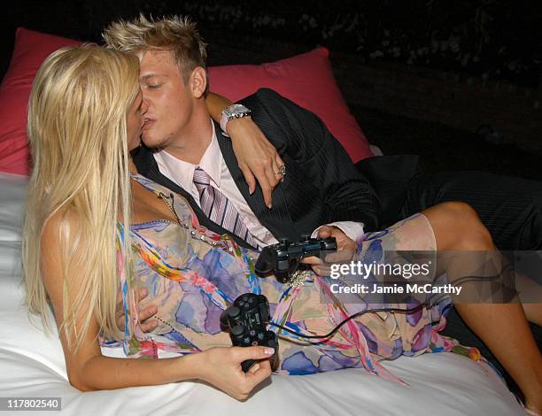 Paris Hilton and Nick Carter at the PS2 Estate during PS2 Estate Day 1 - The Launch Party of Paris Hilton's New Record Label Heiress Records in...