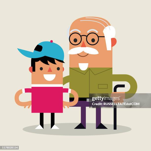 ilustrações de stock, clip art, desenhos animados e ícones de young and old - active seniors
