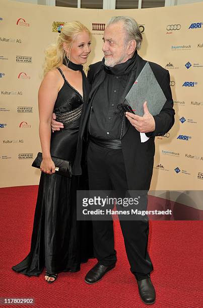 Iva Mihanvic and Maximilian Schell attend the Bernhard Wicki Award 'Die Bruecke - Der Friedenspreis des Deutschen Films 2011' at the Cuvillies...