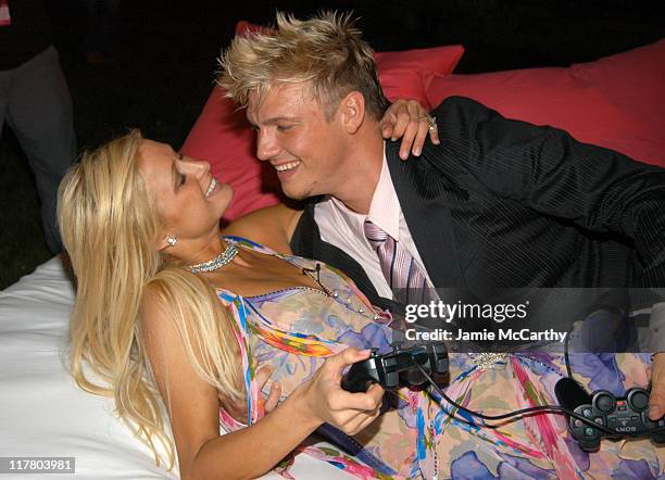 Paris Hilton and Nick Carter at the PS2 Estate during PS2 Estate Day 1 - The Launch Party of Paris Hilton's New Record Label Heiress Records in...