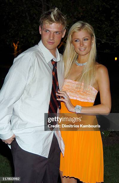 Nick Carter and Paris Hilton at the PS2 Estate during PS2 Estate Day Two - Launch Party For Jay Z's New S. Carter Tennis Shoe in Bridgehampton, New...