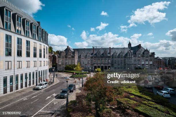 cork, old courthouse at place st. lambert - liege stock pictures, royalty-free photos & images