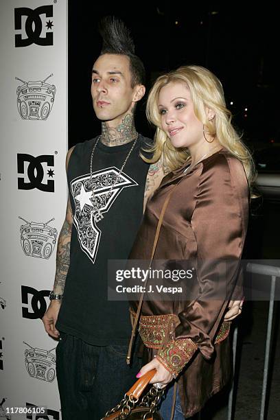 Travis Barker and Shanna Moakler during Travis Barker DC Shoes Launch Party at LAX Nightclub in Hollywood, California, United States.