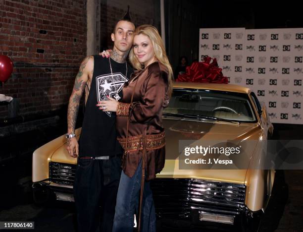 Travis Barker and Shanna Moakler during Travis Barker DC Shoes Launch Party at LAX Nightclub in Hollywood, California, United States.