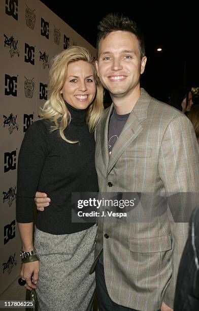 Skye Poppus and Mark Poppus during Travis Barker DC Shoes Launch Party at LAX Nightclub in Hollywood, California, United States.