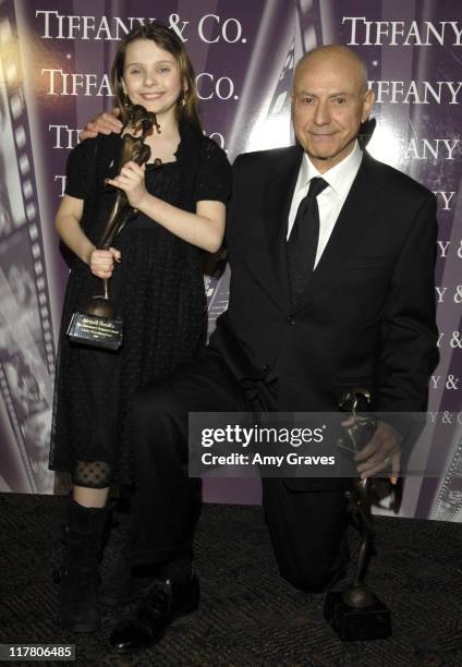 Abigail Breslin and Alan Arkin during 18th International Palm Springs Film Festival Awards Gala - Backstage at Palm Springs Convention Center in Palm...