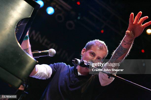 Andrew McMahon of Jack's Mannequin during Jacks Mannequin in Concert at the House of Blues in Anaheim - April 14, 2006 at House of Blues in Anaheim,...