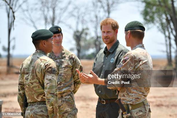 Prince Harry, Duke of Sussex pays tribute at the memorial site for Guardsman Mathew Talbot of the Coldstream Guards at the Liwonde National Park on...