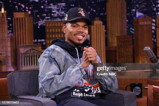 Episode 1143 -- Pictured: Chance The Rapper during an interview on October 24, 2019 --