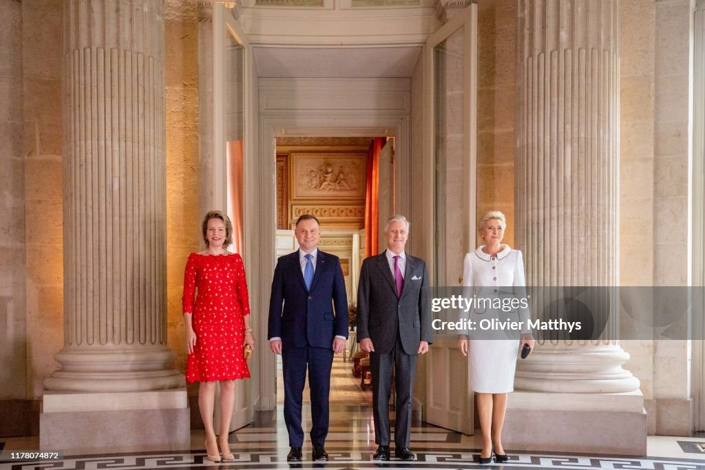 King Philippe Of Belgium,  Queen Mathilde Invite President Of Poland Duda For Lunch In Brussels