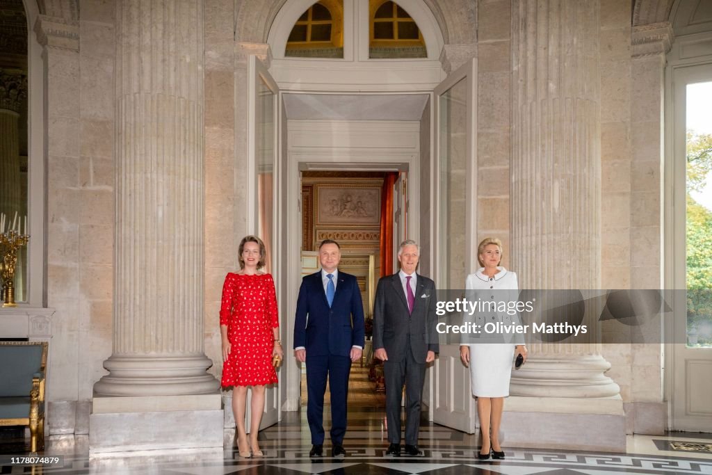 King Philippe Of Belgium,  Queen Mathilde Invite President Of Poland Duda For Lunch In Brussels