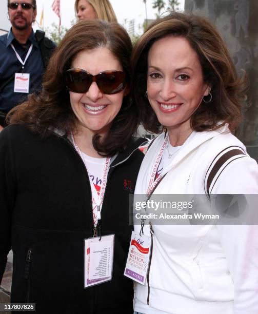 Elizabeth Crystal, Sr. VP of Color Cosmetics, Revlon and Lilly Tartikoff, co-founder of the Revlon/UCLA Women's Cancer Research Program