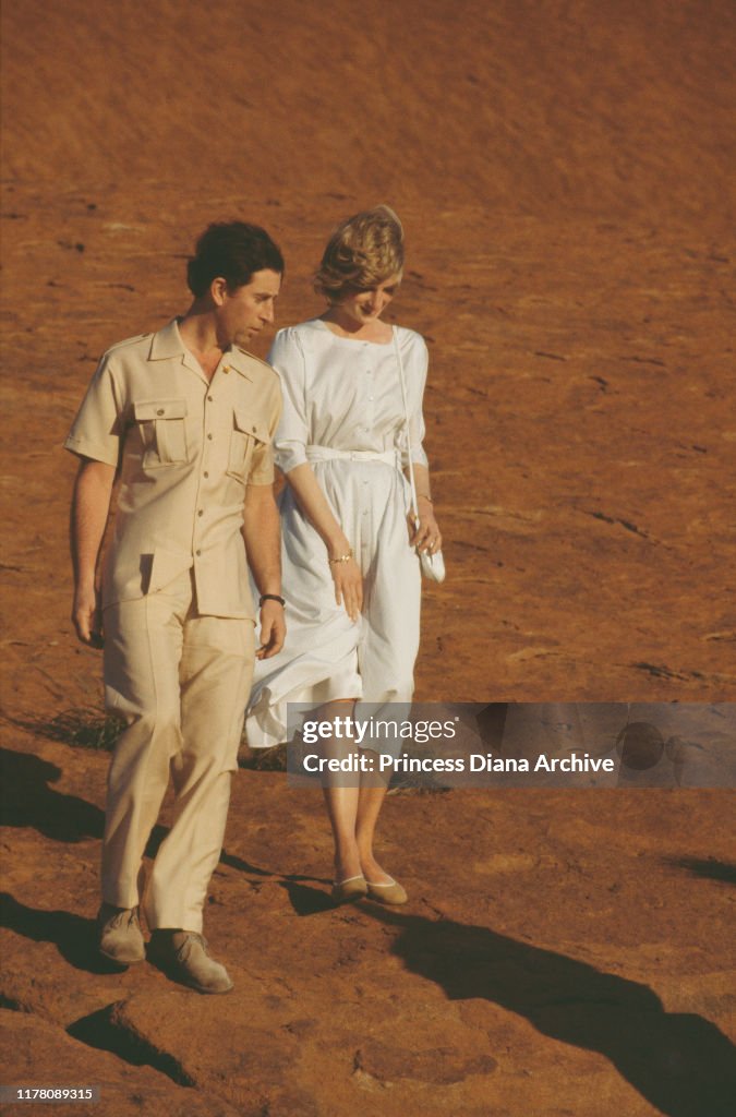 Charles And Diana At Uluru