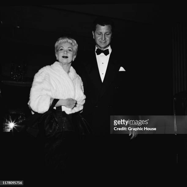American actress Ann Sothern attends a Testimonial Dinner for singer Tony Martin held by the Friars Club in the Crystal Room of the Beverly Hills...