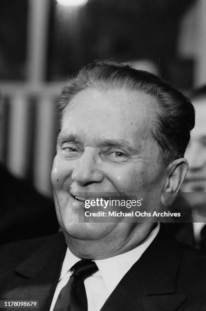 Josip Broz Tito , the President of Yugoslavia, at the United Nations General Assembly in New York City, October 1963.