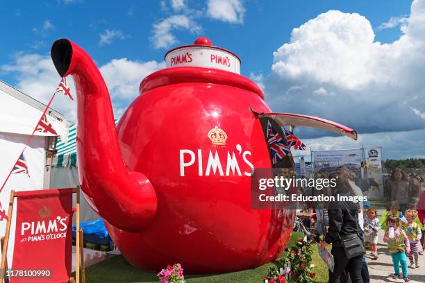 Pimms alcoholic drinks teaptot stall.