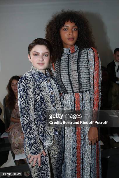 Lachlan Watson and Arlissa Ruppert aka Arlissa attend the Giambattista Valli Womenswear Spring/Summer 2020 show as part of Paris Fashion Week on...