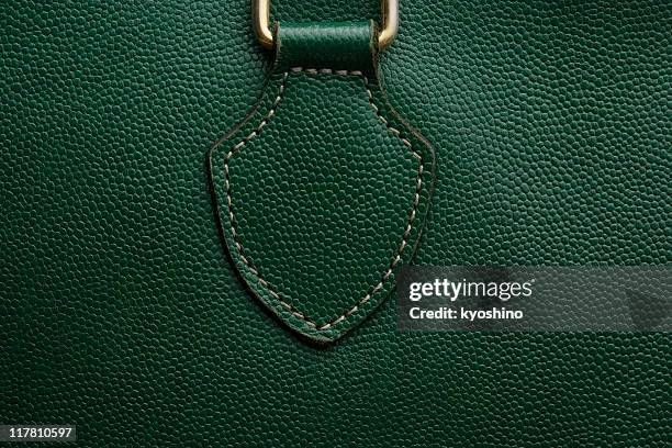 close-up of a green leather bag texture background - leather 個照片及圖片檔