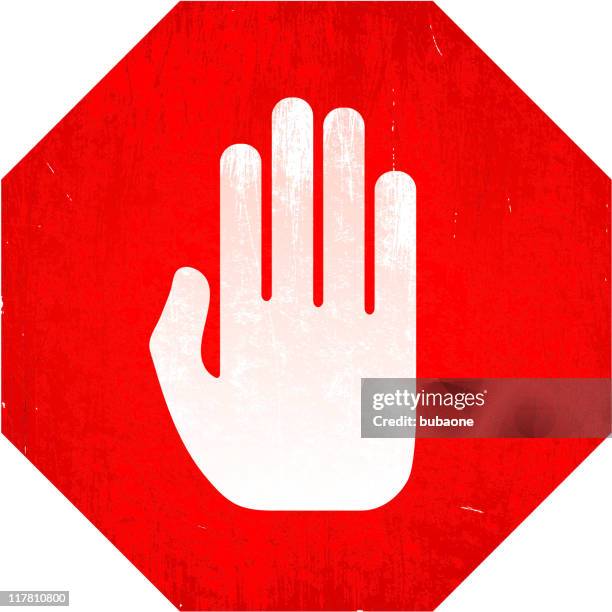 stop symbol royalty free vector background - stop gesture stock illustrations