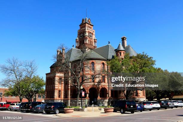 Ellis County courthouse in the downtown square in Waxahachie Texas.