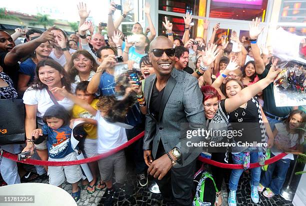 Tyrese Gibson attends the special red carpet VIP screening of "Transformers: Dark of the Moon" at Regal South Beach on June 30, 2011 in Miami,...