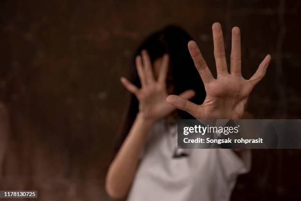 children violence and abused concept - victim stock-fotos und bilder