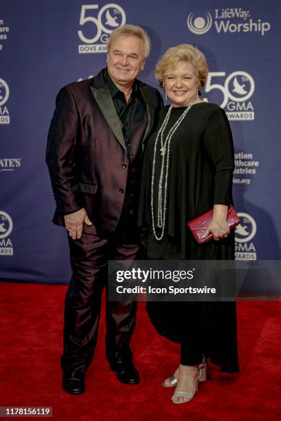 Jeff and Sherri Easter on the red carpet for the 50th Annual GMA Dove Awards at Allen Arena, Lipscomb University on October 15, 2019 in Nashville,...