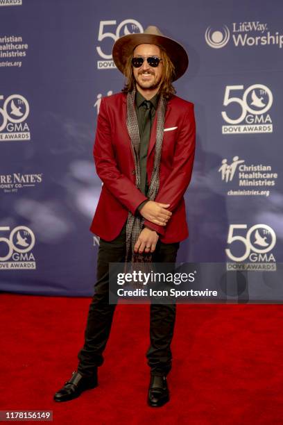 Tim Myers on the red carpet for the 50th Annual GMA Dove Awards at Allen Arena, Lipscomb University on October 15, 2019 in Nashville, Tennessee.