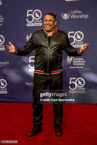 Byron Cage on the red carpet for the 50th Annual GMA Dove Awards at Allen Arena, Lipscomb University on October 15, 2019 in Nashville, Tennessee.