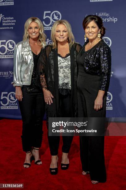 Point of Grace on the red carpet for the 50th Annual GMA Dove Awards at Allen Arena, Lipscomb University on October 15, 2019 in Nashville, Tennessee.