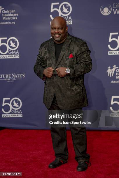 Keith Wonderboy Johnson on the red carpet for the 50th Annual GMA Dove Awards at Allen Arena, Lipscomb University on October 15, 2019 in Nashville,...
