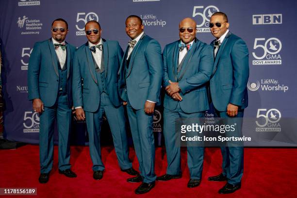 Wordlaw Brothers on the red carpet for the 50th Annual GMA Dove Awards at Allen Arena, Lipscomb University on October 15, 2019 in Nashville,...