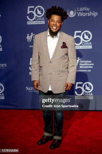 Earl Bynum on the red carpet for the 50th Annual GMA Dove Awards at Allen Arena, Lipscomb University on October 15, 2019 in Nashville, Tennessee.