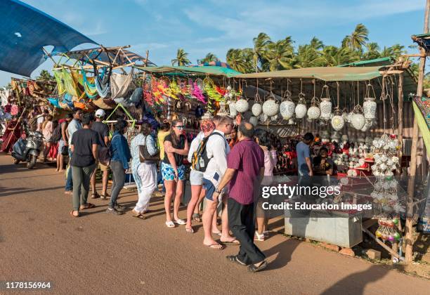 Stall at Anjuna Beach Flea Market, Goa, India.