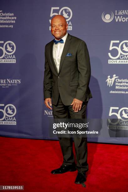 Ted McCloud on the red carpet for the 50th Annual GMA Dove Awards at Allen Arena, Lipscomb University on October 15, 2019 in Nashville, Tennessee.