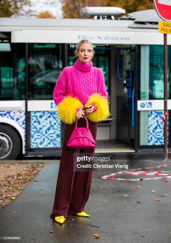 Street Style : Paris Fashion Week - Womenswear Spring Summer 2020 : Day Seven