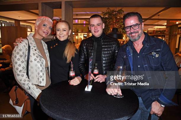Alex Jolig, his wife Britt Jolig-Heinz and Jenny Elvers with her son Paul Elvers during the VIP Late Night Shopping Party at Alstertal shopping mall...