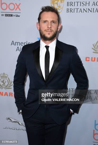 British actor Jamie Bell arrives for the 2019 British Academy Britannia awards at the Beverly Hilton hotel in Beverly Hills on October 25, 2019.